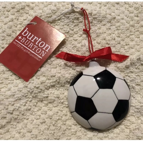Burton and Burton Soccer Ceramic Ornament - Picture 3 of 4